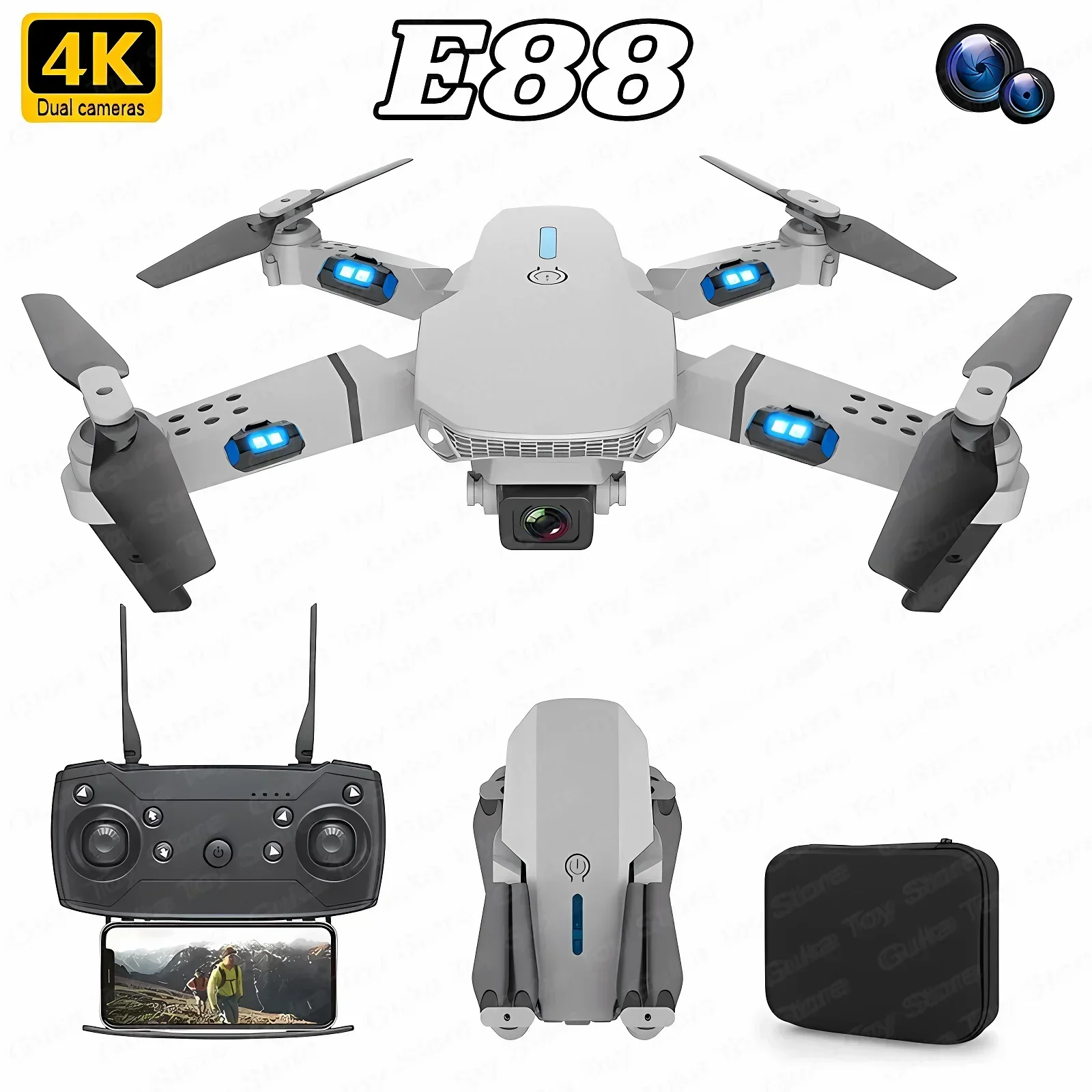 Drone E88 Pro WIFI FPV Grand A - Drone Lidar avis et prix
